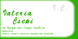 valeria csepi business card